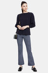 Unmade Easy Movement High Rise Straight Fit Pants - Blueshaded — thumbnail 4
